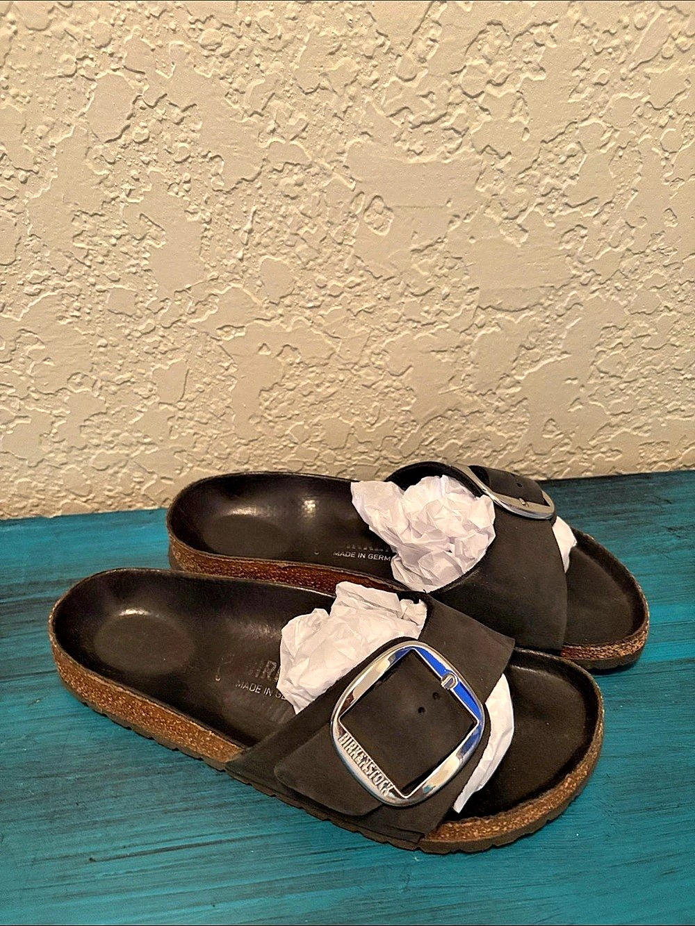 Birkenstock Madrid Big Buckle Slide Sandal Black